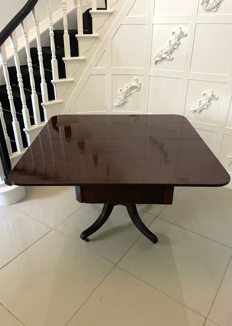 Antique Regency Quality 6 Seater Mahogany Dining/Console Table - Image 9